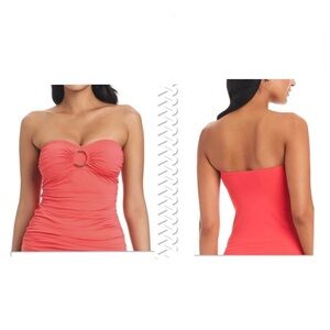Bleu Rod Beattie Coral Strapless Tankini with Ring Accent Size 8